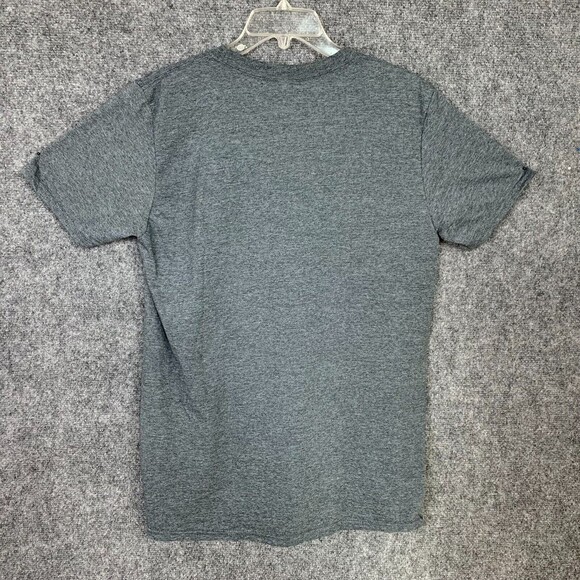 Gildan Activewear Text Tee Unisex Women M Gray “glass of wine . .” Cotton Blend - Picture 7 of 8